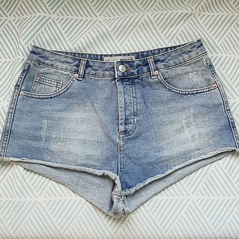 Topshop Moto jean shorts denim